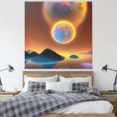 Moon Landschaftskunst Leinwanddruck (Insitu (Schlafzimmer))