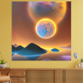 Moon Landschaftskunst Leinwanddruck (Insitu (Wohnzimmer))