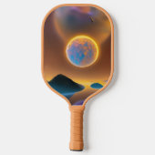 Moon Landschaftskunst Pickleball Schläger (Rückseite)