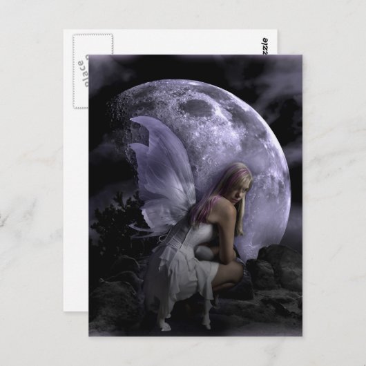 Moon Light Fairy Postkarte (Vorne/Hinten)