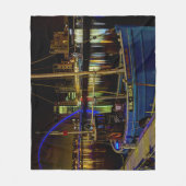 Moon light sky over the the Newcastle Tyne river Fleecedecke (Vorderseite)