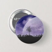 Moon Light Stars Sky Trees Whimsical personalisier Button (Vorne & Hinten)