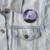 Moon Light Stars Sky Trees Whimsical personalisier Button (Beispiel)