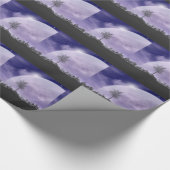 Moon Light Stars Sky Trees Whimsical personalisier Geschenkpapier (Ecke)