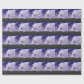 Moon Light Stars Sky Trees Whimsical personalisier Geschenkpapier (Flach)