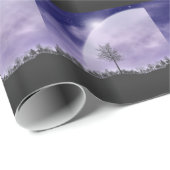Moon Light Stars Sky Trees Whimsical personalisier Geschenkpapier (Rolleneckpunkt)