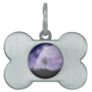 Moon Light Stars Sky Trees Whimsical personalisier Tiermarke