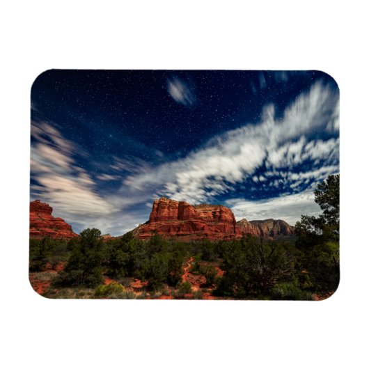 Moon Light über Sedona, Arizona Magnet (Horizontal)