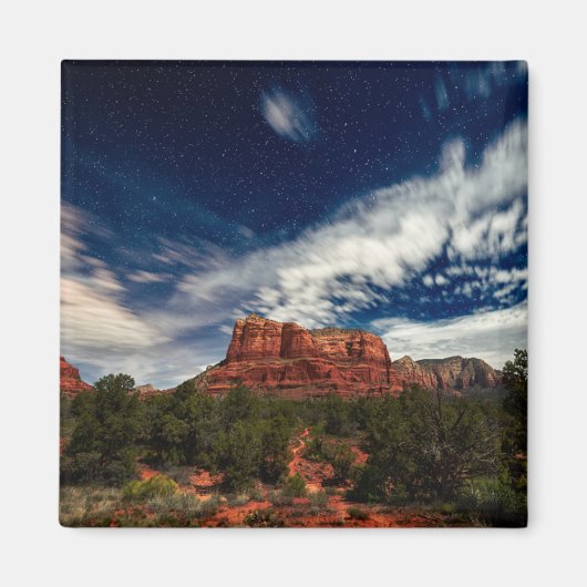 Moon Light über Sedona, Arizona Magnet (Vorne)
