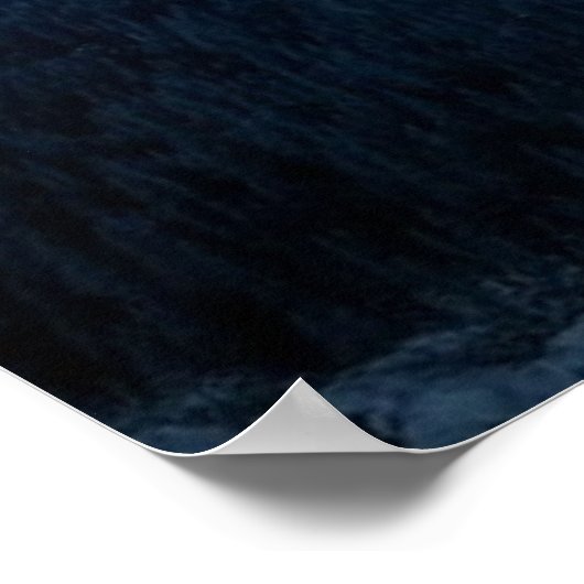 Moon Lit Mountain Night Poster (Ecke)