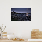 Moon Lit White Point Beach Fine Art Print Poster (Küche)