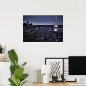 Moon Lit White Point Beach Fine Art Print Poster (Heimbüro)