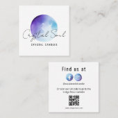 Moon-Logo-Visitenkarten Quadratische Visitenkarte (Vorne/Hinten)