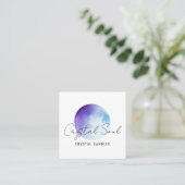 Moon-Logo-Visitenkarten Quadratische Visitenkarte (Stehend Vorderseite)