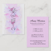 ** Moon Lotus Energy Healer Yoga Reiki Massage Visitenkarte (Vorne/Hinten)