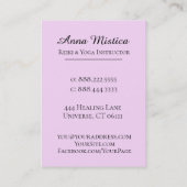 ** Moon Lotus Energy Healer Yoga Reiki Massage Visitenkarte (Rückseite)