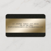 Moon Lotus Gold Black Yoga Studio Business Card Visitenkarte (Rückseite)