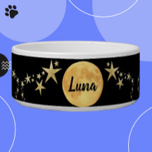 Moon Luna Gold Stars Personalisiert