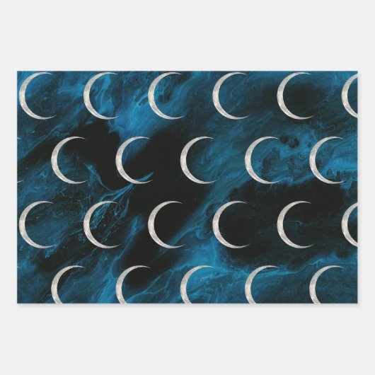 Moon Magic Abstrakt Wrapping Paper Geschenkpapier Set (Vorderseite 2)