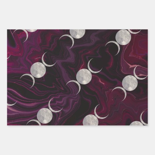 Moon Magic Abstrakt Wrapping Paper Geschenkpapier Set (Vorderseite)