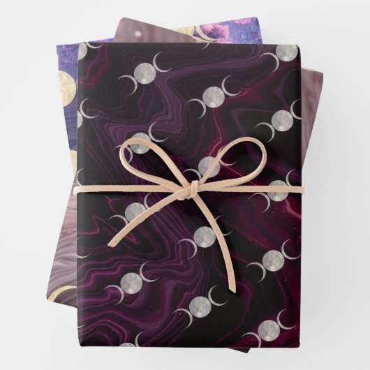 Moon Magic Abstrakt Wrapping Paper Geschenkpapier Set (Beispiel)
