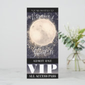 Moon Magic Celestial Sky Geburtstagsparty VIP Tick (Stehend Vorderseite)