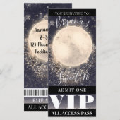 Moon Magic Celestial Sky Geburtstagsparty VIP Tick (Vorne/Hinten)