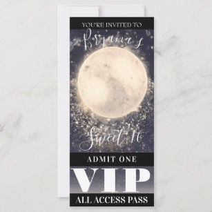 Moon Magic Celestial Sky Geburtstagsparty VIP Tick