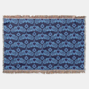 Moon Magic Stars Hearts Celestial Midnight Blue Decke