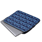 Moon Magic Stars Hearts Celestial Midnight Blue Laptopschutzhülle (Vorne Knopf)