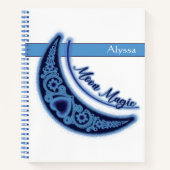 Moon Magic Stars Herz Liebe Notizblock (Vorderseite)