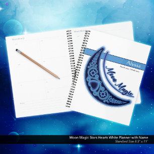 Moon Magic Stars Herz Liebe Planer