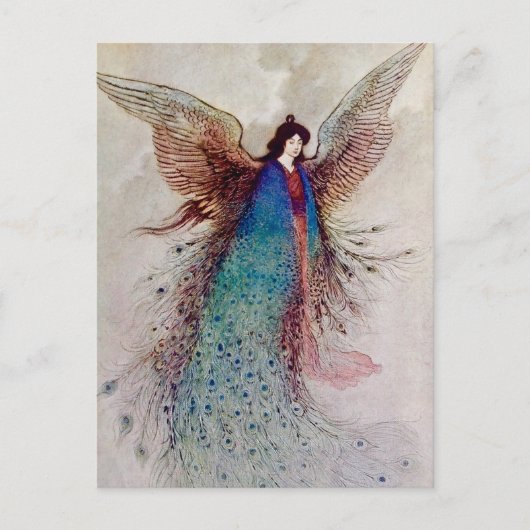 Moon Maiden Fairy Art von Warwick Goble Postkarte (Vorderseite)