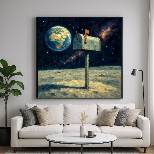 Moon Mailbox - Pastellfarben Kunst, Malerei und Ku Poster