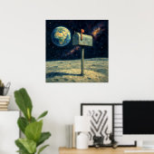 Moon Mailbox - Pastellfarben Kunst, Malerei und Ku Poster (Heimbüro)
