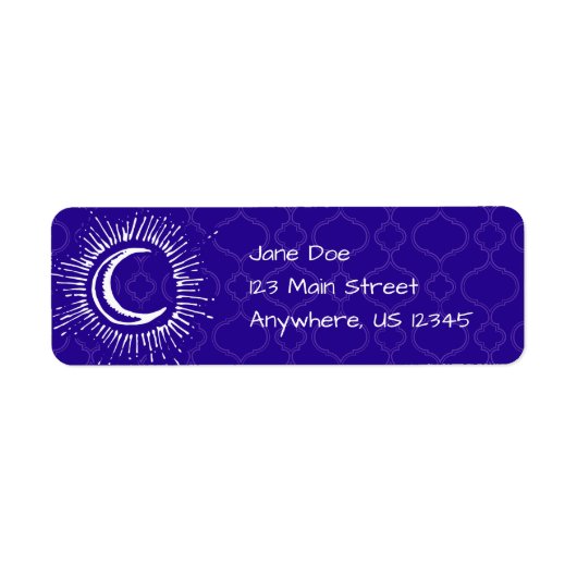 "Moon" Mailing Address Labels (WH/BLU/PUR) (Vorne)
