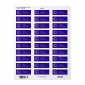 "Moon" Mailing Address Labels (WH/BLU/PUR) (Vorne)