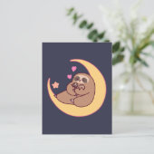 Moon Mama Sloth und Babies Postkarte (Stehend Vorderseite)