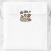 MOON MAMMOTHS lustig Quadratischer Aufkleber (Tasche)