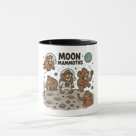 MOON MAMMOTHS lustig Tasse (Zentrum)