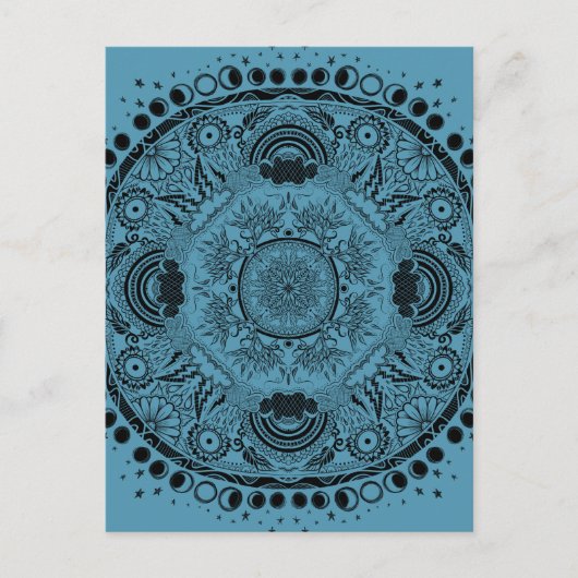 Moon Mandala MoonChild Yoga Postkarte (Vorderseite)