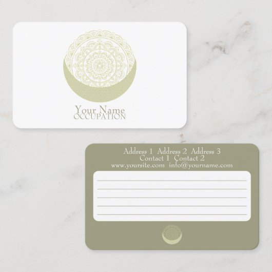 Moon Mandala - Visitenkarte (Vorne/Hinten)