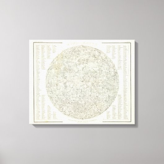 Moon Map Leinwanddruck (Vorderseite)