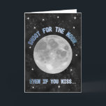 Moon, Mars & Aliens Kid Birthday Karte<br><div class="desc">Ein Space-Themed birthday card for kids or kids at heart. Die Front Feature the Surrounded by Stars haben wir Black Background. The well-known saying begins: "Shoot for the moon. Even if you miss... " Tor the Inside Holds überraschte. Instead of finishing, "you'll land among the stars", the card reads, "maybe...</div>