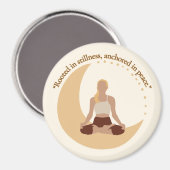 Moon Meditation – Celestial Wellness  Magnet (Vorderseite/Rückseite)