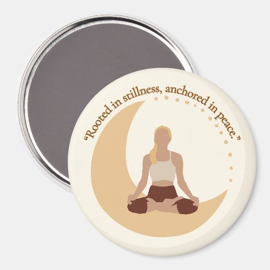 Moon Meditation – Celestial Wellness  Magnet (Vorderseite/Rückseite)