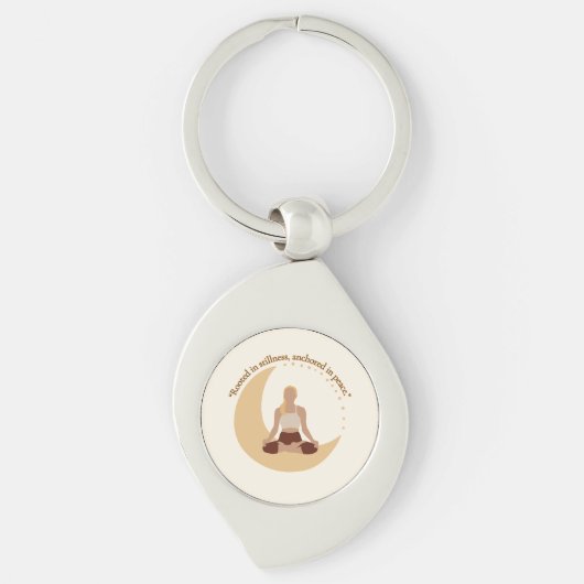 Moon Meditation – Celestial Wellness  Schlüsselanhänger (Vorderseite)