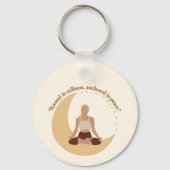 Moon Meditation – Celestial Wellness  Schlüsselanhänger (Vorderseite)