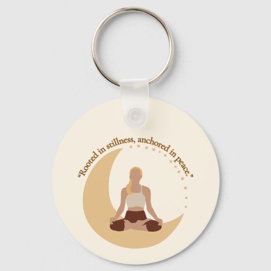 Moon Meditation – Celestial Wellness Schlüsselanhänger (Vorderseite)