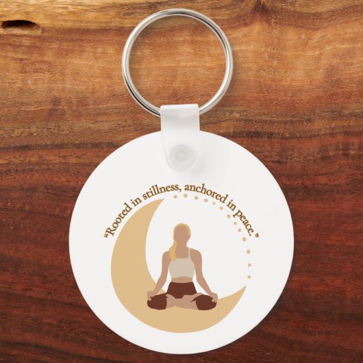 Moon Meditation – Celestial Wellness Schlüsselanhänger (Rückseite)